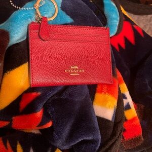 Coach Red Leather Card Holder